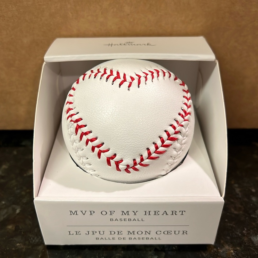 Hallmark MVP OF MY HEART snitched baseball